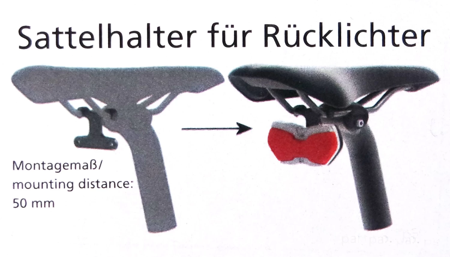 B&M Busch & Müller - Support De Feu Arrière Pour Selle - 427SH 2 B&M Busch & Müller - Support De Feu Arrière Pour Selle - 427SH – Image 2